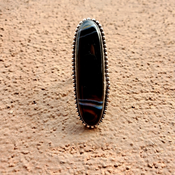 New Botswana Agate Silver Ring. - Picture 5 of 12